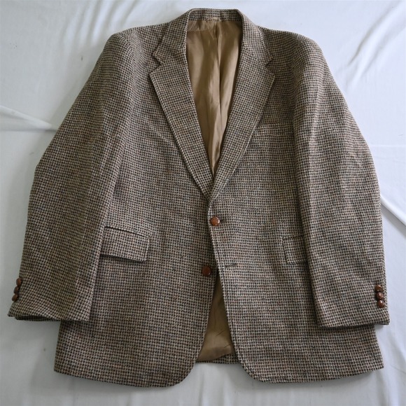 Levi's Other - Vtg Levis 44R Brown‎ Blanketweave Tweed 100% Wool Mens Blazer Sport Coat Jacket